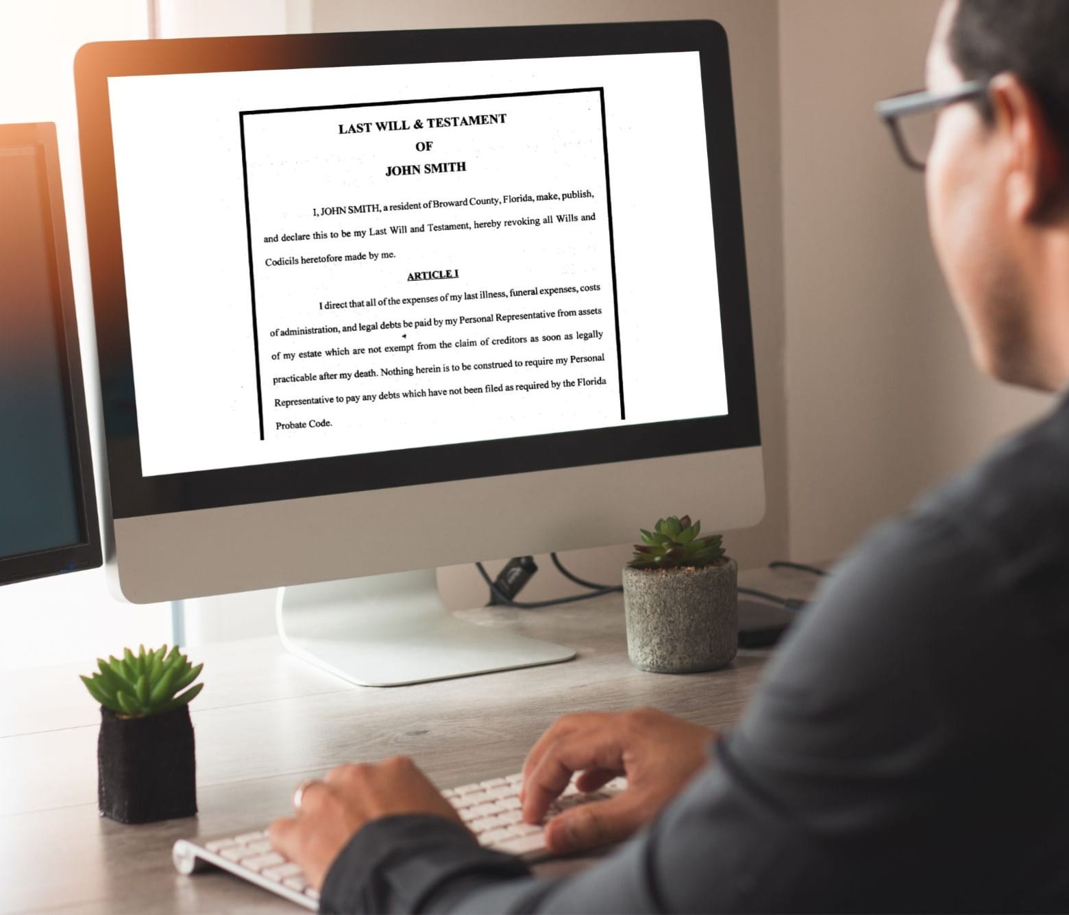 Organize living wills, health directives, wills and trusts